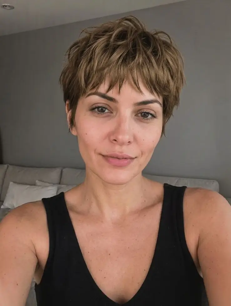 Depois — Pixie Cut